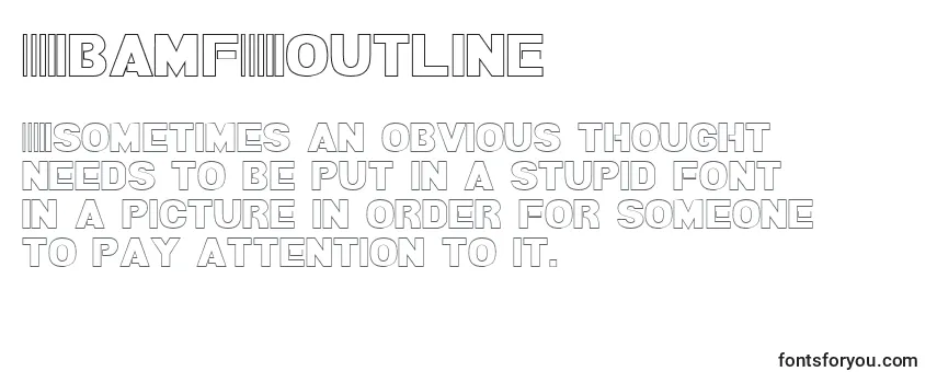 Обзор шрифта BamfOutline