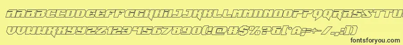 Jumpersoutital Font – Black Fonts on Yellow Background