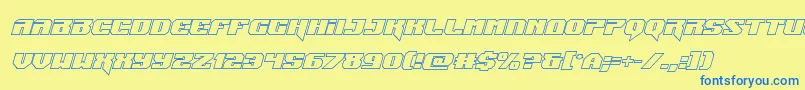 Jumpersoutital Font – Blue Fonts on Yellow Background