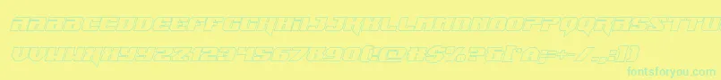 Jumpersoutital Font – Green Fonts on Yellow Background