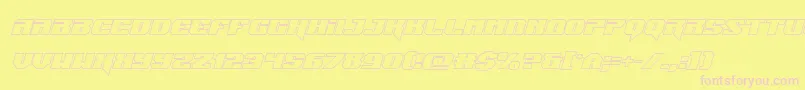 Jumpersoutital Font – Pink Fonts on Yellow Background