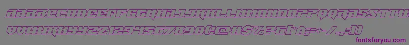 Jumpersoutital-Schriftart – Violette Schriften auf grauem Hintergrund