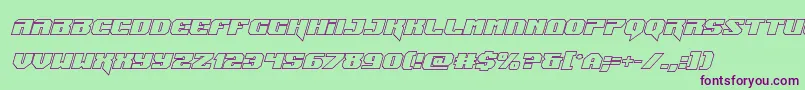 Jumpersoutital Font – Purple Fonts on Green Background