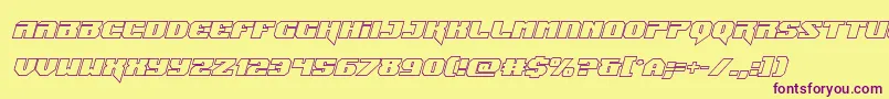 Jumpersoutital Font – Purple Fonts on Yellow Background