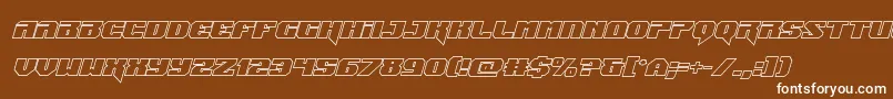 Jumpersoutital Font – White Fonts on Brown Background