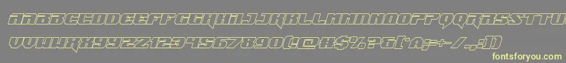 Jumpersoutital Font – Yellow Fonts on Gray Background