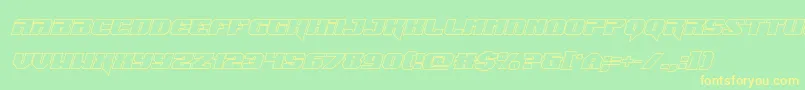 Jumpersoutital Font – Yellow Fonts on Green Background