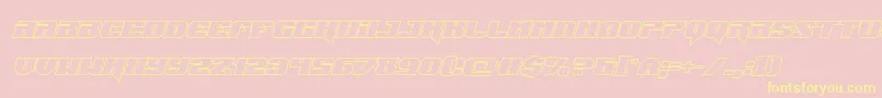 Jumpersoutital Font – Yellow Fonts on Pink Background