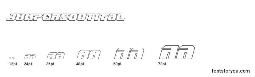 Jumpersoutital Font Sizes
