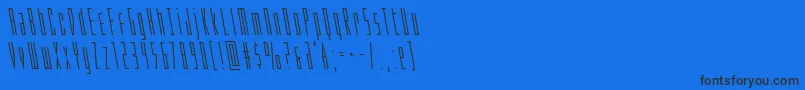 フォントPhantaconleft – 黒い文字の青い背景