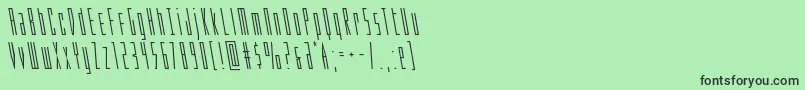 フォントPhantaconleft – 緑の背景に黒い文字