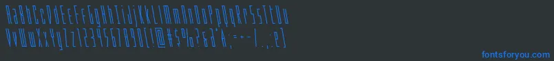 Шрифт Phantaconleft – синие шрифты на чёрном фоне