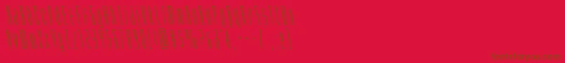 Phantaconleft Font – Brown Fonts on Red Background