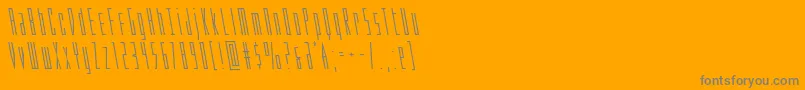 Lisätietoja Phantaconleft-fontista Phantaconleft-fontti – harmaat kirjasimet oranssilla taustalla