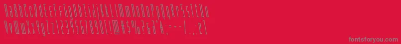 Phantaconleft-Schriftart – Graue Schriften auf rotem Hintergrund