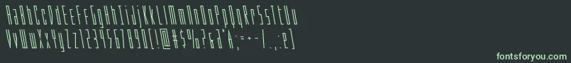 フォントPhantaconleft – 黒い背景に緑の文字