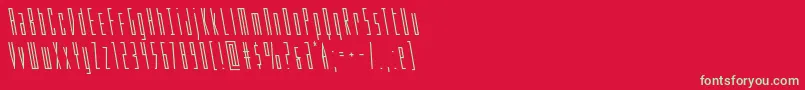 フォントPhantaconleft – 赤い背景に緑の文字