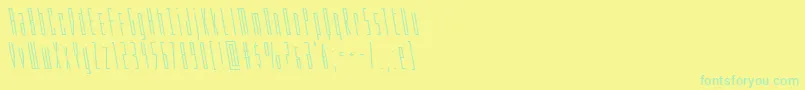 Phantaconleft Font – Green Fonts on Yellow Background