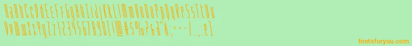 Phantaconleftフォントについての詳細 フォントPhantaconleft – オレンジの文字が緑の背景にあります。