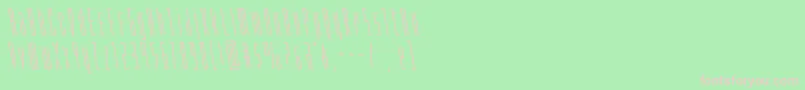Phantaconleft-fontti – vaaleanpunaiset fontit vihreällä taustalla