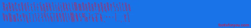 Phantaconleft Font – Red Fonts on Blue Background