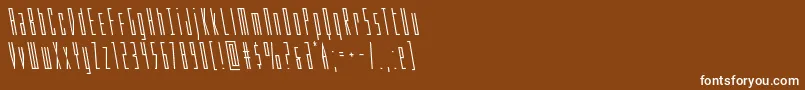 Weitere Informationen zur Phantaconleft-Schriftart Phantaconleft-Schriftart – Weiße Schriften auf braunem Hintergrund