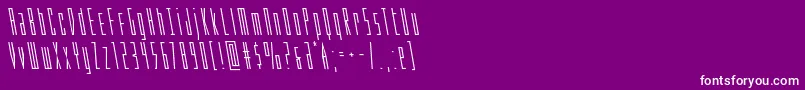 フォントPhantaconleft – 紫の背景に白い文字