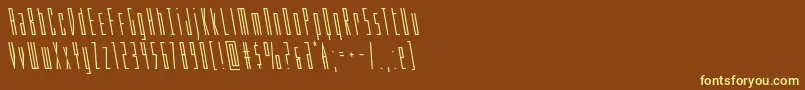 Weitere Informationen zur Phantaconleft-Schriftart Phantaconleft-Schriftart – Gelbe Schriften auf braunem Hintergrund