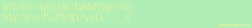 Phantaconleft-fontti – keltaiset fontit vihreällä taustalla