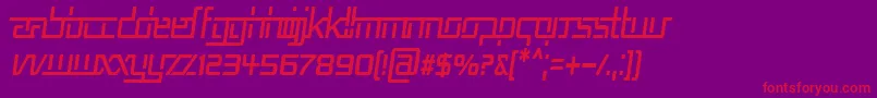 RepublikaVCndItalic Font – Red Fonts on Purple Background
