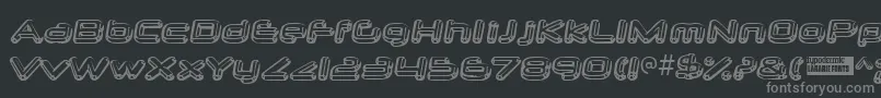 フォントNeurochr – 黒い背景に灰色の文字