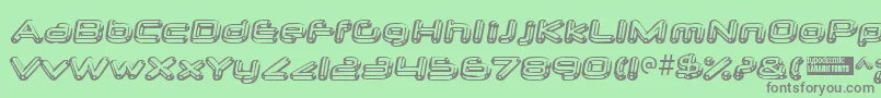 フォントNeurochr – 緑の背景に灰色の文字