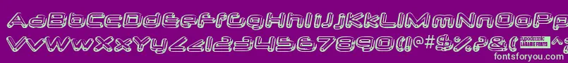 Neurochr Font – Green Fonts on Purple Background