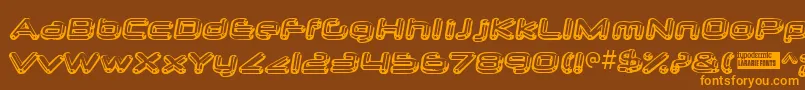 Neurochr Font – Orange Fonts on Brown Background