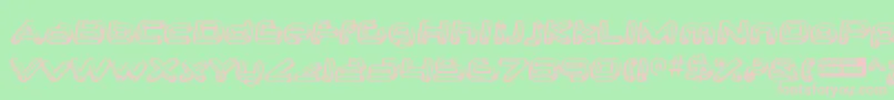 Neurochr Font – Pink Fonts on Green Background