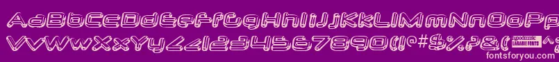 Neurochr Font – Pink Fonts on Purple Background