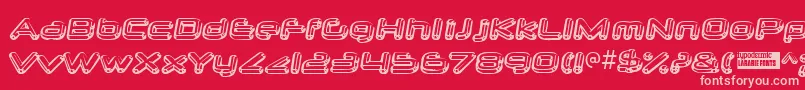 Neurochr Font – Pink Fonts on Red Background