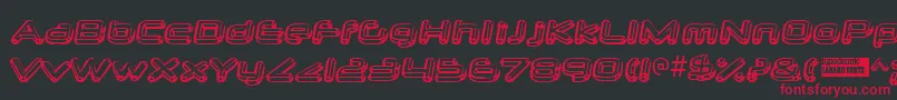 Neurochr Font – Red Fonts on Black Background