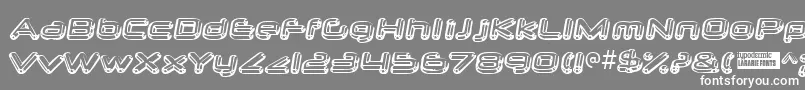 フォントNeurochr – 灰色の背景に白い文字