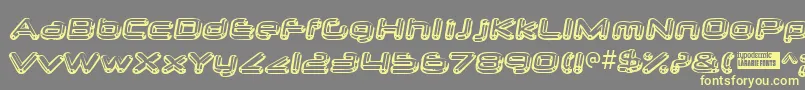 Neurochr Font – Yellow Fonts on Gray Background