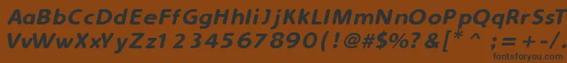 SimplyRoundedItalic Font – Black Fonts on Brown Background