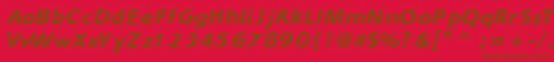 SimplyRoundedItalic Font – Brown Fonts on Red Background