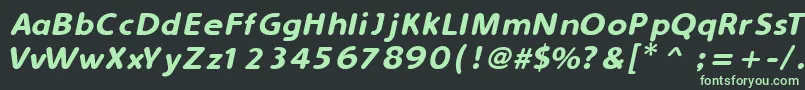 SimplyRoundedItalic Font – Green Fonts on Black Background