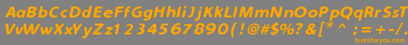 SimplyRoundedItalic Font – Orange Fonts on Gray Background