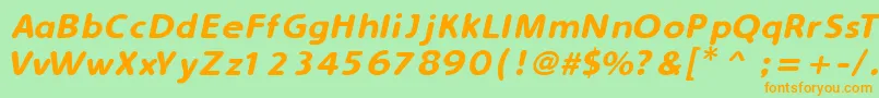 SimplyRoundedItalic Font – Orange Fonts on Green Background