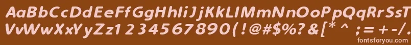 SimplyRoundedItalic Font – Pink Fonts on Brown Background