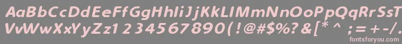 SimplyRoundedItalic Font – Pink Fonts on Gray Background