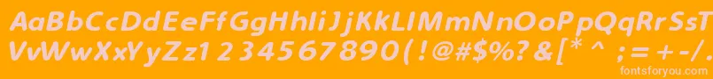SimplyRoundedItalic Font – Pink Fonts on Orange Background