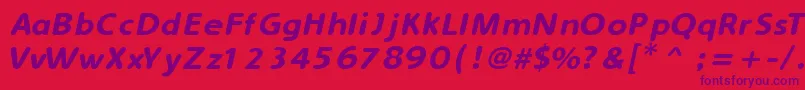 SimplyRoundedItalic Font – Purple Fonts on Red Background