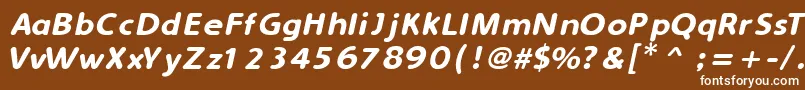 SimplyRoundedItalic Font – White Fonts on Brown Background